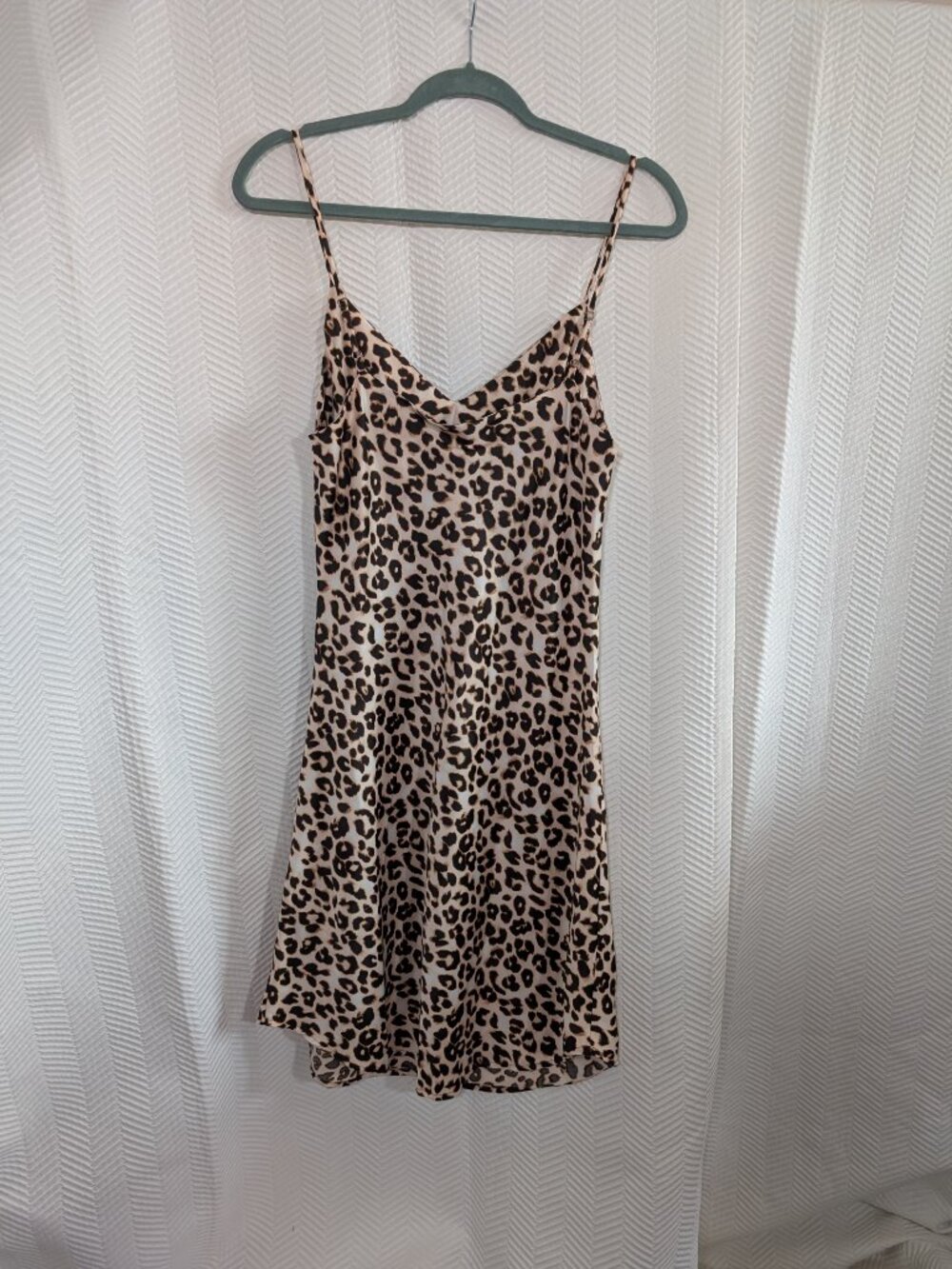 Audrey 3+1 Leopard Print Slip Dress Medium Animal Print Date Night Party NWT